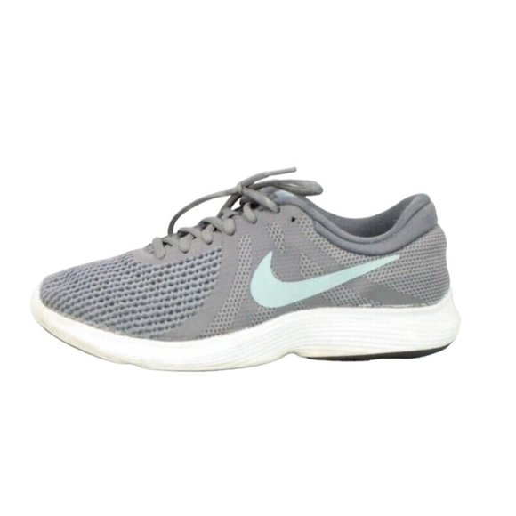 Nike Shoes - Nike Gray Mesh Lace Up Low Top Sneaker Running Shoes Size 8